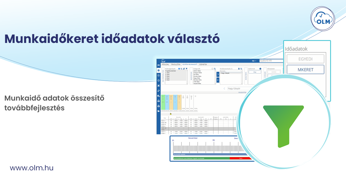 Munkaidőkeret időadatok választó-2024-november--olm-rendszer